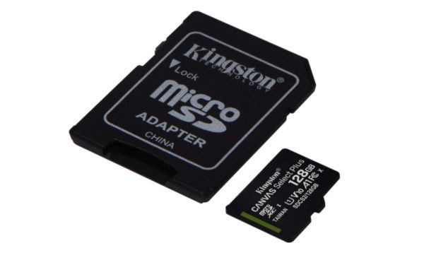 Memoria Flash Kingston Canvas Select Plus, 128GB MicroSDXC UHS-I Clase 10, con Adaptador Memorias Flash Kingston