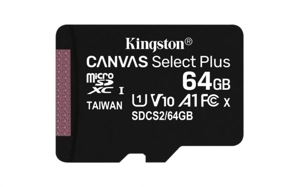 Memoria Flash Kingston Canvas Select Plus, 64GB MicroSDXC UHS-I Clase 10, con Adaptador Memorias Flash Kingston - Image 2