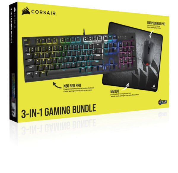 CORSAIR KIT TECLADO K60 RGB / M OUSE HARPOON RGB / MOUSEPAD MM300 Teclado /  Keypads Corsair - Image 4