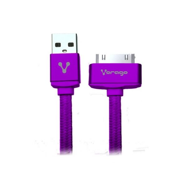 CABLE VORAGO CAB-118 USB-APPLE DOCK 1 METRO MORADO BOLSA Cables de Computadora Vorago