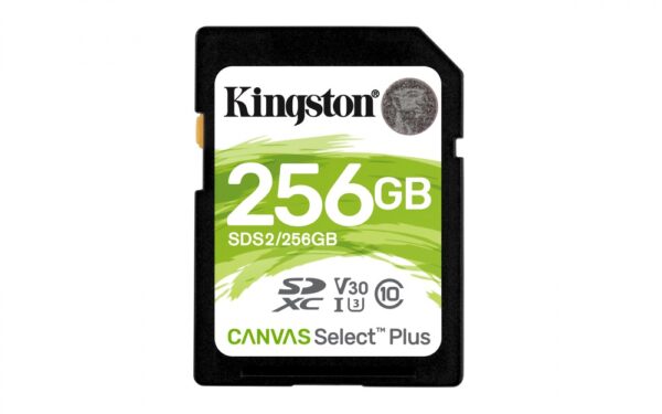 Memoria Flash Kingston Canvas Select Plus, 256GB SDXC UHS-I Clase 10 Memorias Flash Kingston