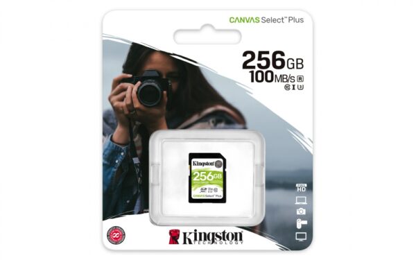 Memoria Flash Kingston Canvas Select Plus, 256GB SDXC UHS-I Clase 10 Memorias Flash Kingston - Image 3