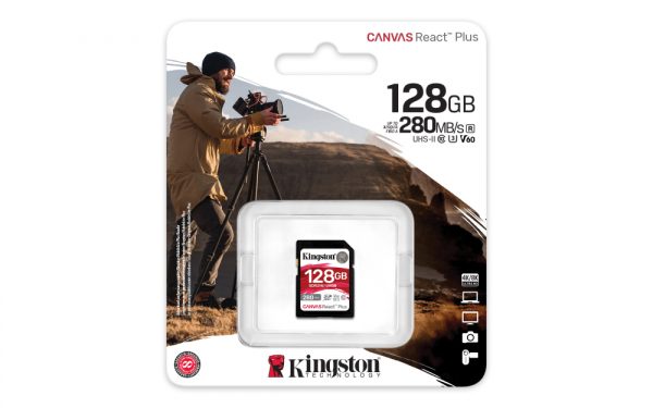 Memoria Flash Kingston Canvas React Plus V60, 128GB, SDXC UHS-II Clase 10  Memorias Flash KINGSTON PP FLASH - Image 3