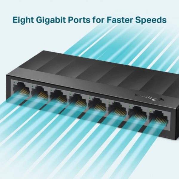 LITEWAVE 8-PORT GIGABIT DESKTOP SWITCH 8GIGABIT RJ45 PORTS DESKT Switches / Hubs Tp-link - Image 3